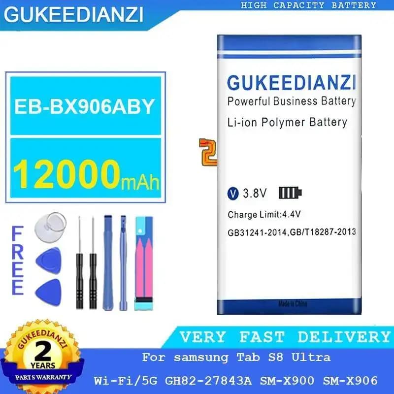 Alimentatore affidabile per Samsung Tab S8 Ultra WI-FI 5G GH82-27843A SM-X900 SM-X906 EB-BX906ABY 12000Mah Batteria stabile per tablet