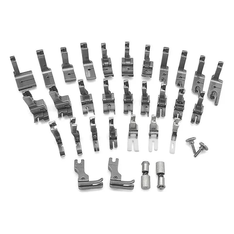 A84E-31 PCS Presser Foot Set 2 Change Screw Auxiliary Upper Feet Device For Singer Brother Juki Industrial Sewing Machine Easy T