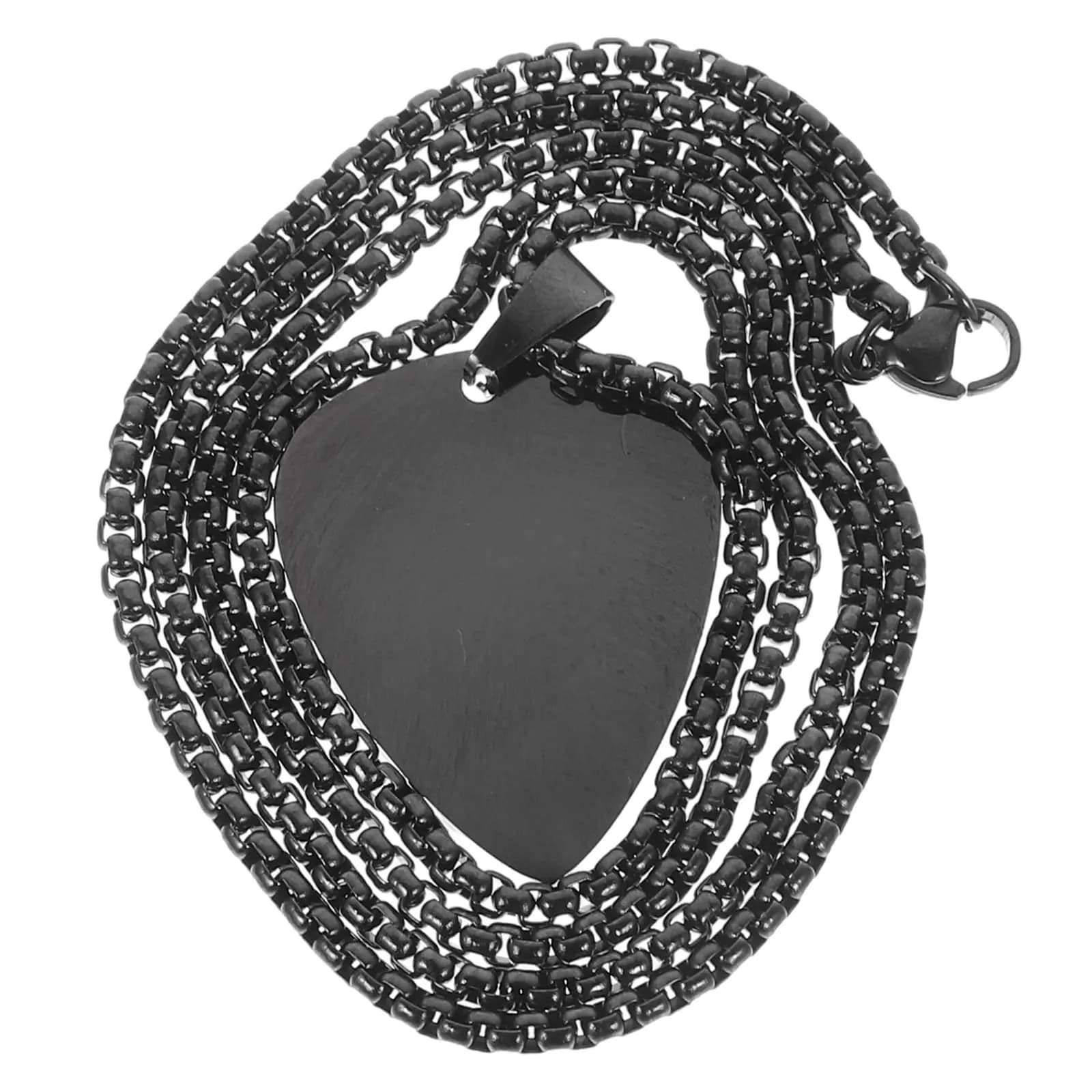 Guitar Pick Pendant Necklace Stainless Steel Rust Resistant Chain Fashion Jewelry Gift for Women Men