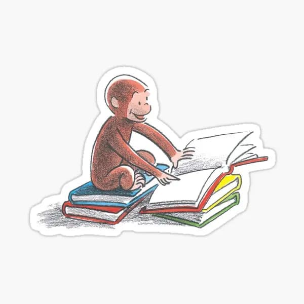 Curious 5PCS Stickers for Car Stickers Print Art Home Laptop Cute Wall Bumper Decorations Room Decor Window Cartoon