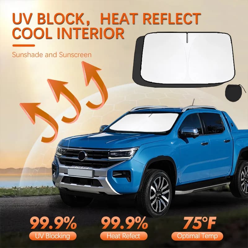 For Volkswagen VW Amarok Car Sun Viso Front Window Windshield Sunshade Heat Insulation Summer Sun UV Protection Auto Accessories