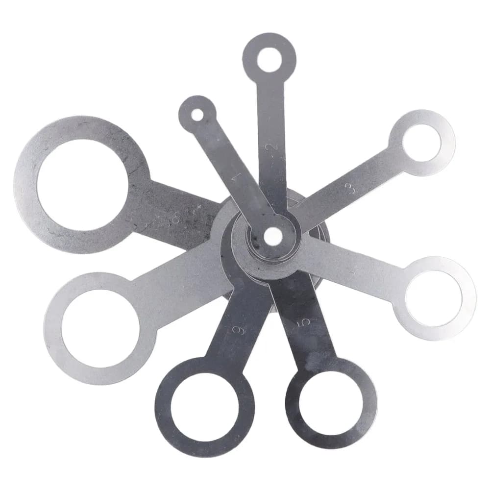 Kit di Riparazione per Saxofono in Metallo da 8 Pezzi ​ ​ Cuscinetti per Strumenti a Fiato ​ ​ Argento ​ Anelli di Livellamento per Sassofono ​