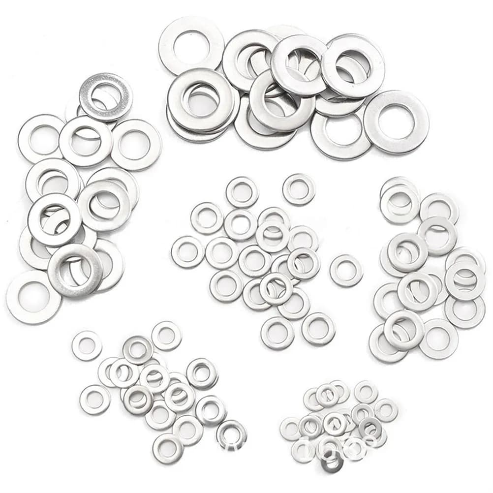 450Pcs Aluminum Washers Set Pure Aluminum Gaskets Assortment Case Electrical Thermal Conductivity Flat Sealing Rings Replacement
