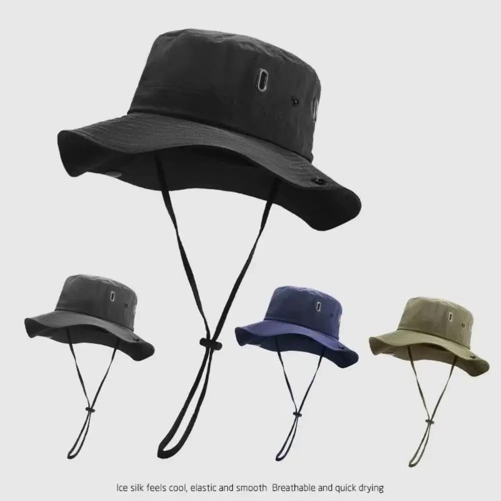Cappello da Sole per Uomo con Protezione UV, Asciugatura Rapida, Pieghevole, Maschera Integrale Traspirante, Cappello da Pesca