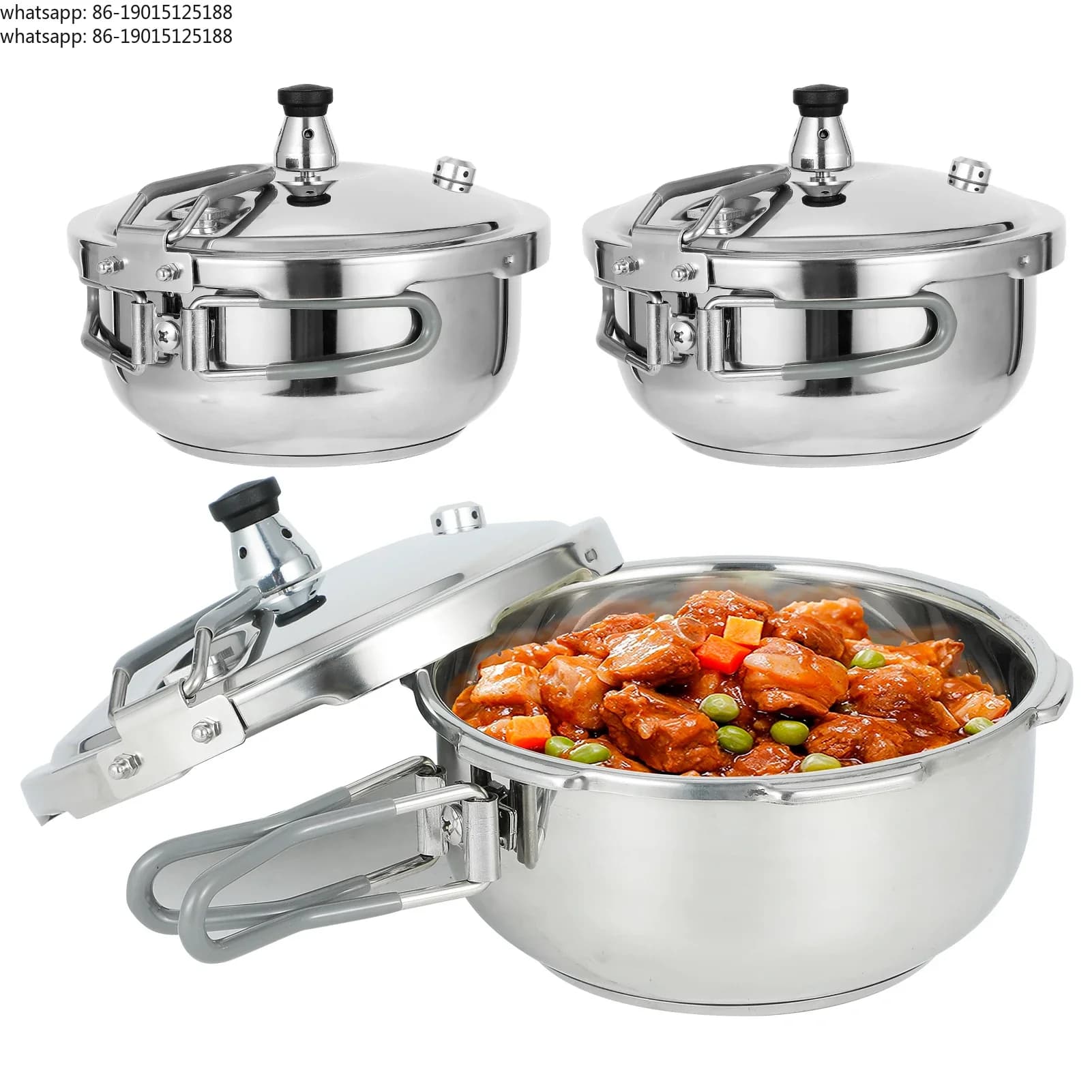 Pentola a pressione in acciaio inox 304, adatta a tutti i tipi di fornelli, ideale per cucinare in cucina e per il campeggio all'aperto.