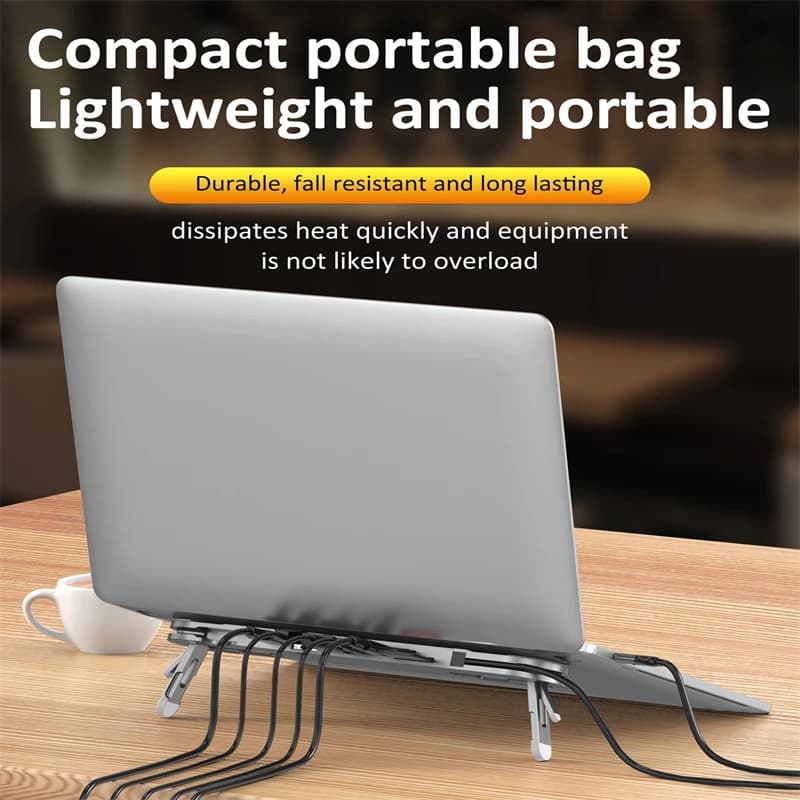 7 in 1 HUB USB A 3.0 Laptop holder Docking Station Adjustable Stand 4K HDMI Ethernet USB C PD 100W Splitter Multiport Adapter