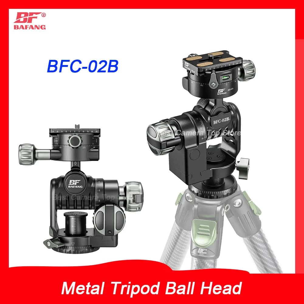 BAFANG BFC-02B Testa a sfera per treppiede in metallo Testa panoramica con regolazione dell'ingranaggio precisa per DSLR/videocamera professionale