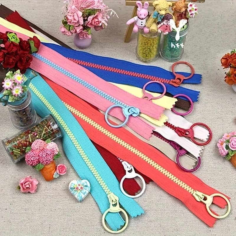 Cerniera in resina da 20 pezzi 15 cm-35 cm in vari colori, 3 # chiuso con anello di trazione, testa con cerniera resistente, per cucito, artigianato, borse
