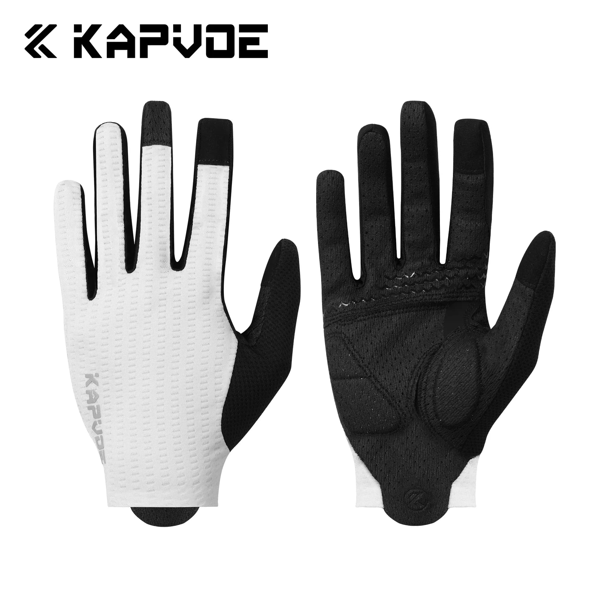 Anti-slip Cycling Gloves with Touchscreen Kapvoe for Men and Women, MTB and Road Gloves Breathable for Gym, Fitness, Fishing and Bike Racing