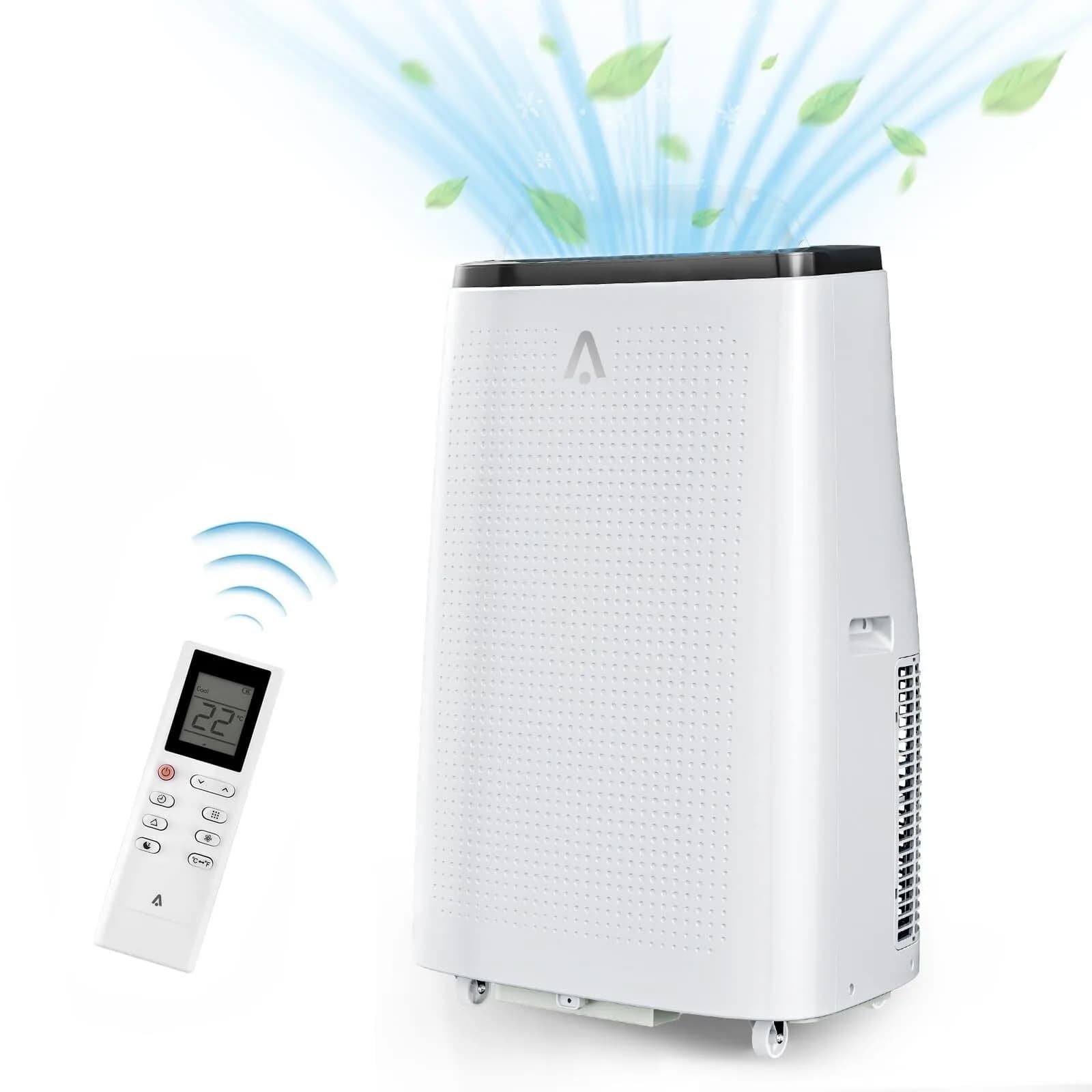 Condizionatore d'Aria Portatile 14000 BTU 3 in 1: Ventilatore, Raffreddatore e Deumidificatore per 700 Piedi Quadrati