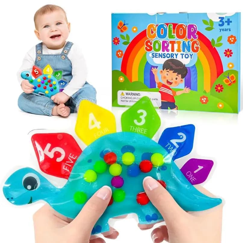 Giocattolo sensoriale Montessori a 5 colori per bambini Gioco educativo di apprendimento con palline colorate per lo sviluppo delle abilità motorie fini