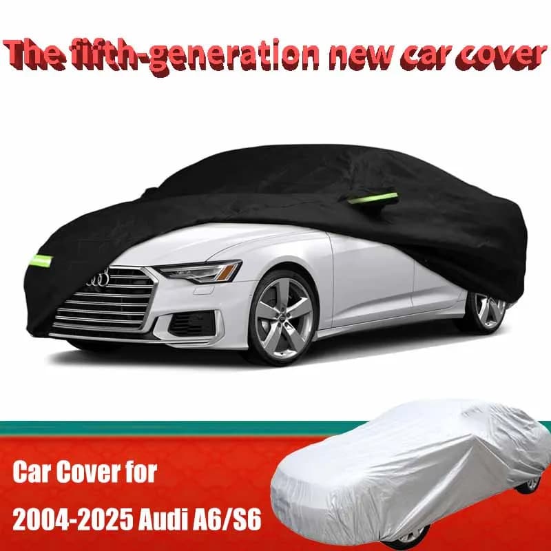 Custom waterproof car covers for Audi A6/S6 sedan 2004-2025 Windproof belt Single protection against rain and dust