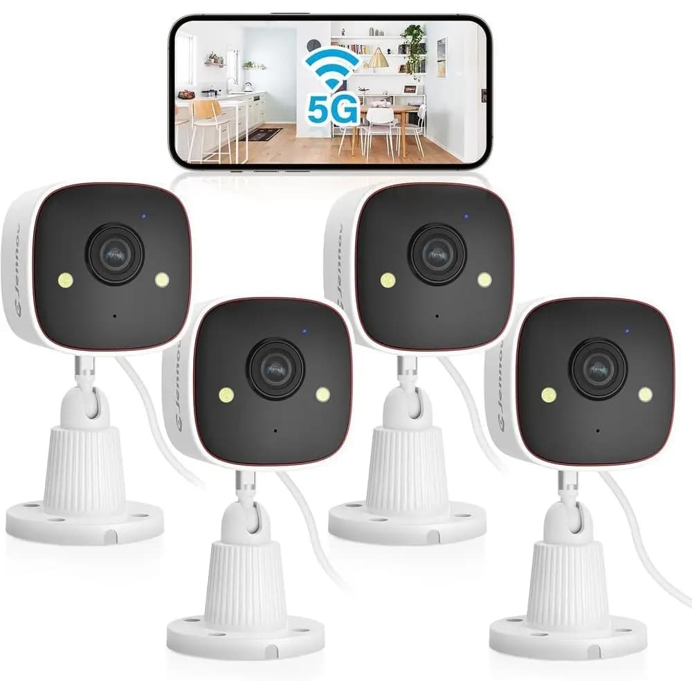 Telecamera di Sicurezza per Interni/Esterni con Visione Notturna a Colori, Rilevamento del Movimento, Audio Bidirezionale, Impermeabile IP66, Monitor per Bambini e Animali Domestici, 5G/2