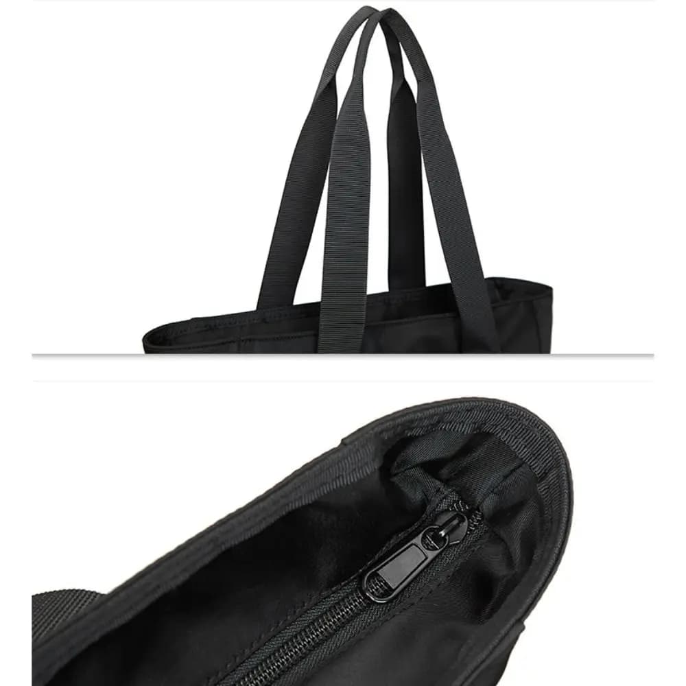 Casual Waterproof Nylon Handbag Oxford Cloth Black Briefcase Commuting Simple Men Shoulder Bag Streetwear
