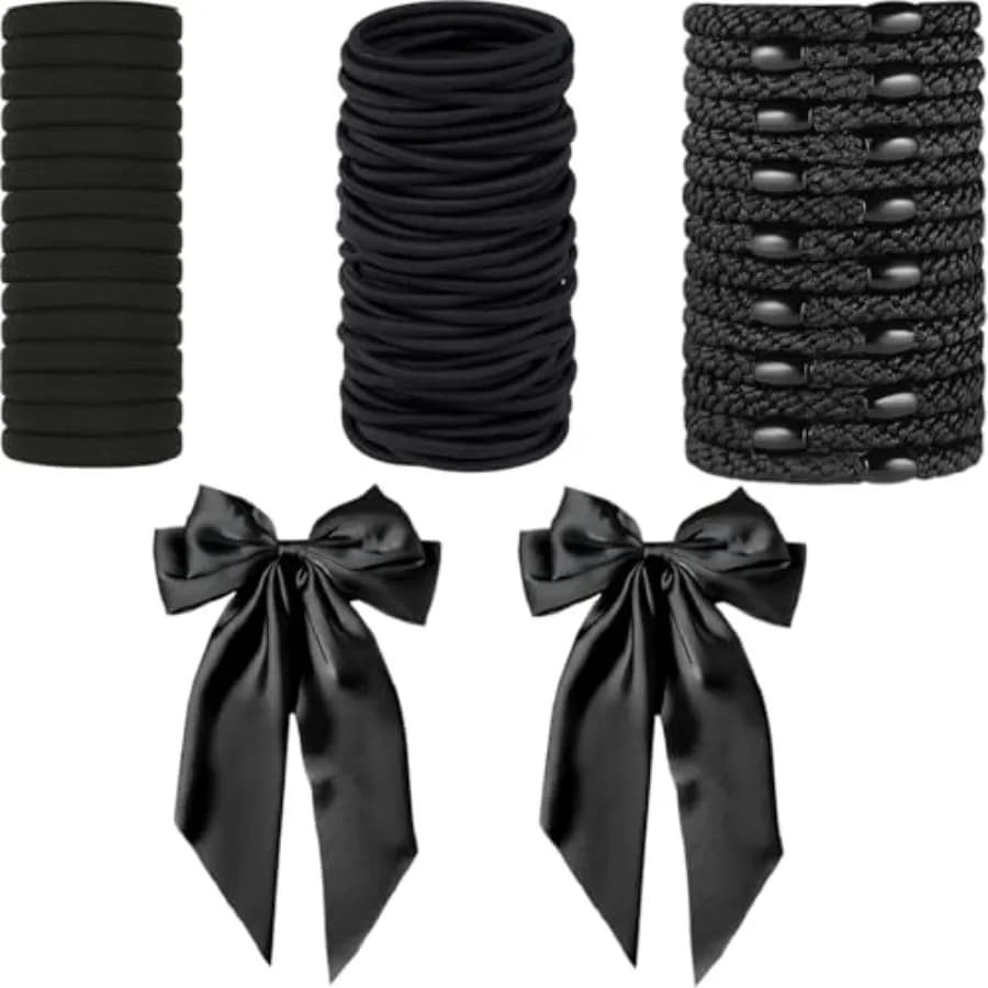 Hair Ties Hair Elastics Hair Clips 1 No Damage Hair Ties 0 High Elastic Ties 1 Ponytail Holders 2 Bow Hair Clips 20 Snap Hair C