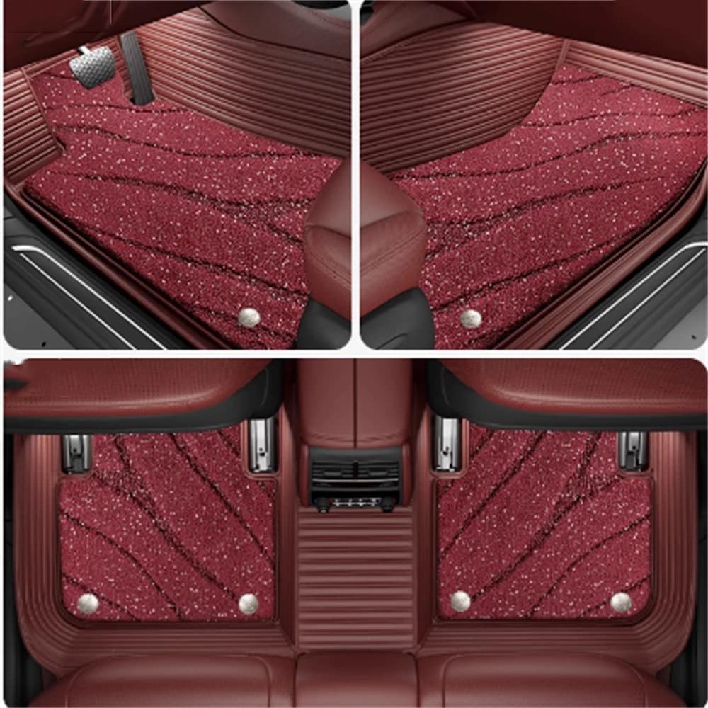 Per Ford Mustang Custom Fit Auto Tappetini per auto in pelle a doppio strato Tappeti Fodere per piedi Accessori