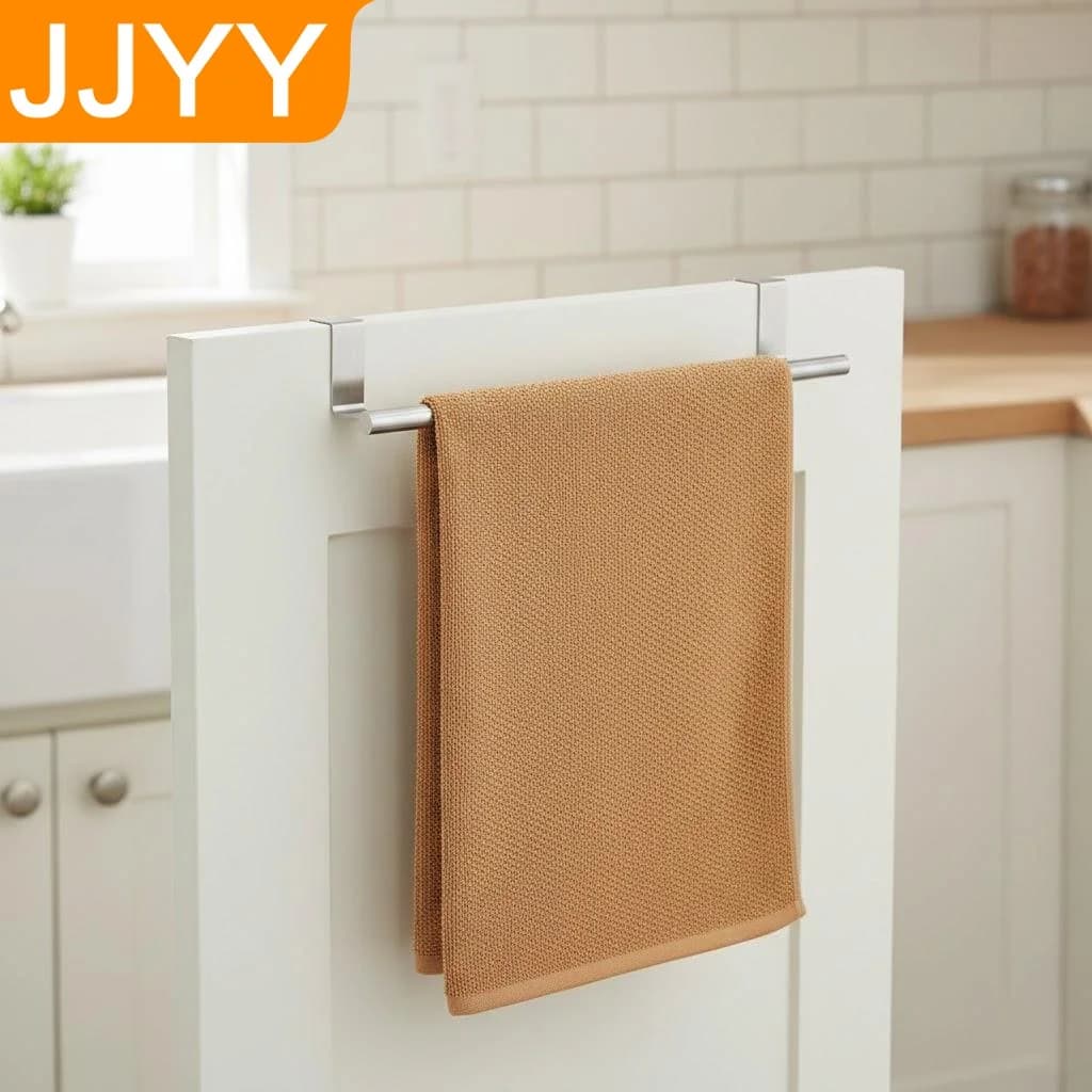 Portasciugamani da appendere sopra la porta in acciaio inossidabile, porta salviette da bagno e cucina, organizer per riporre gli asciugamani e gli stracci