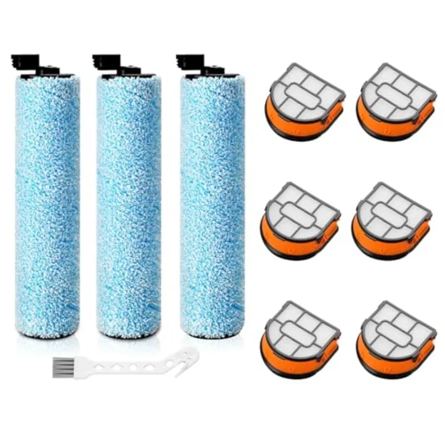 Kit Spazzola e Filtro WD161 per Aspirapolvere Wet & Dry HydroVac Master WD161 WD261 AW261 - 3 Spazzole e 6 Filtri in Schiuma