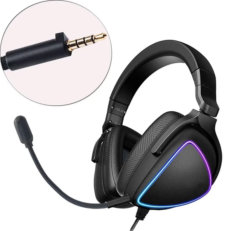 diPRODOTTO INDISPENSBILE diSpringable microphone for ASUS ROG Delta gaming headphones, 3.5 mm noise cancelling microphone