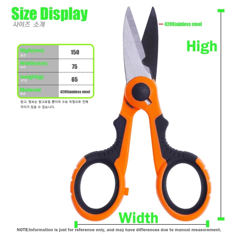 Stainless Steel Fishing Scissors 420, Electricity Accessories, Cutlery Scissors, PE Braided Lence Cutters, Carpet Fishing Tools