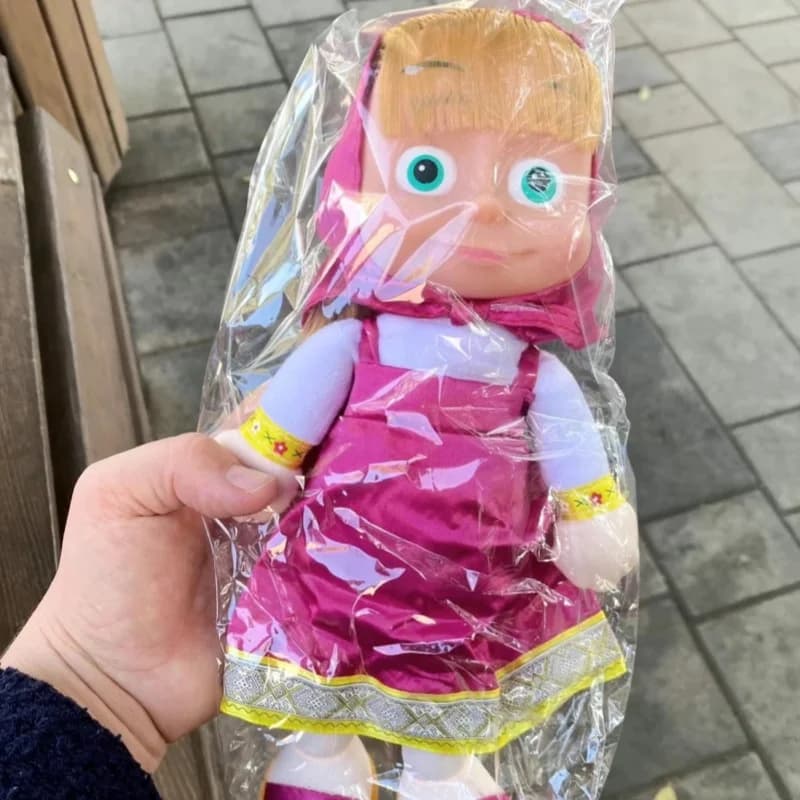 Martha e l'Orso: Bambola Invernale Martha con Grandi Occhi Verdi, Cappuccio, Funzione Parlante e Cantante, Giocattolo Creativo Popolare, Regalo per Amici