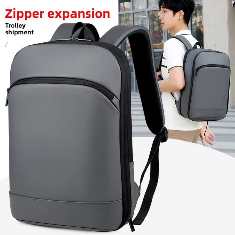 Zaino espandibile di grande capacità per pendolari ultrasottile Borsa per laptop zaino impermeabile multifunzionale