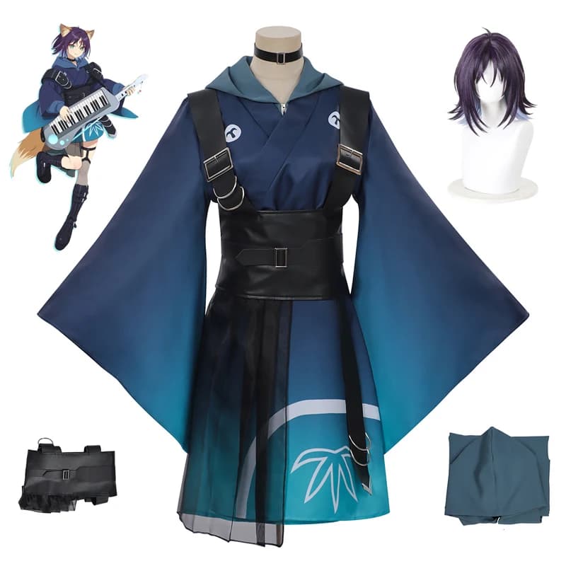 Anime Princess Kaguya Iroha Sakayori Costume Cosplay Wig Hoodie Coat Women's Dress Chou Kaguya-hime Kaguya Party Outfit