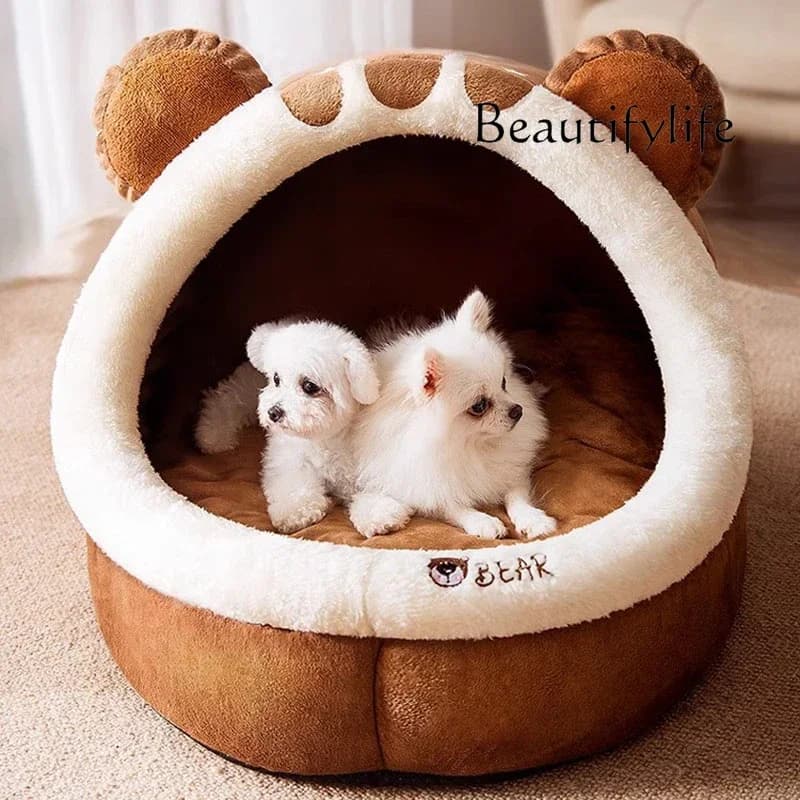 Pd BJ Accogliente peluche soffice letto per cani Cappuccio rimovibile Coperta Coperta per interni Letto per animali domestici Divano Cuccia Cani di grandi dimensioni Panier Chien House Accessorie