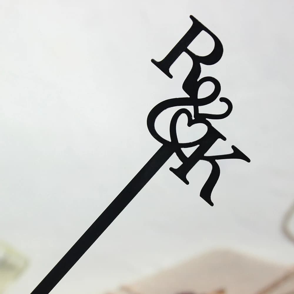 10/20/30/100PCS Laser Personalizzato Iniziale Bevande Agitatori Lettera Iniziale Tag Personalizzato Cocktail Acrilico Swizzle Sticks LYJB01