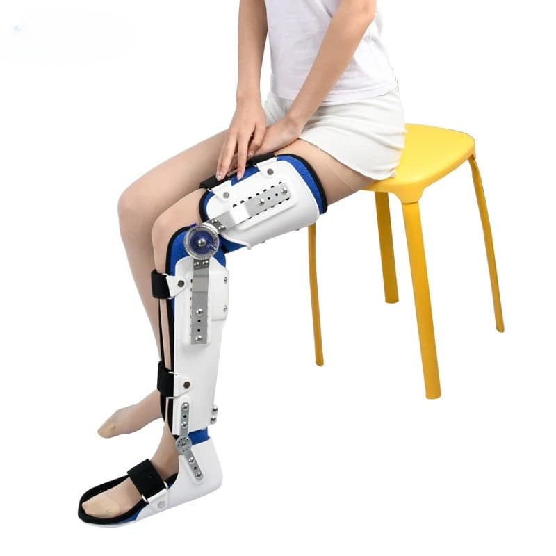 Tutore rigido fisso regolabile per ginocchio, caviglia, piede, articolazione del ginocchio, coscia, polpaccio, caviglia, tutore per arti inferiori, assistenza sanitaria