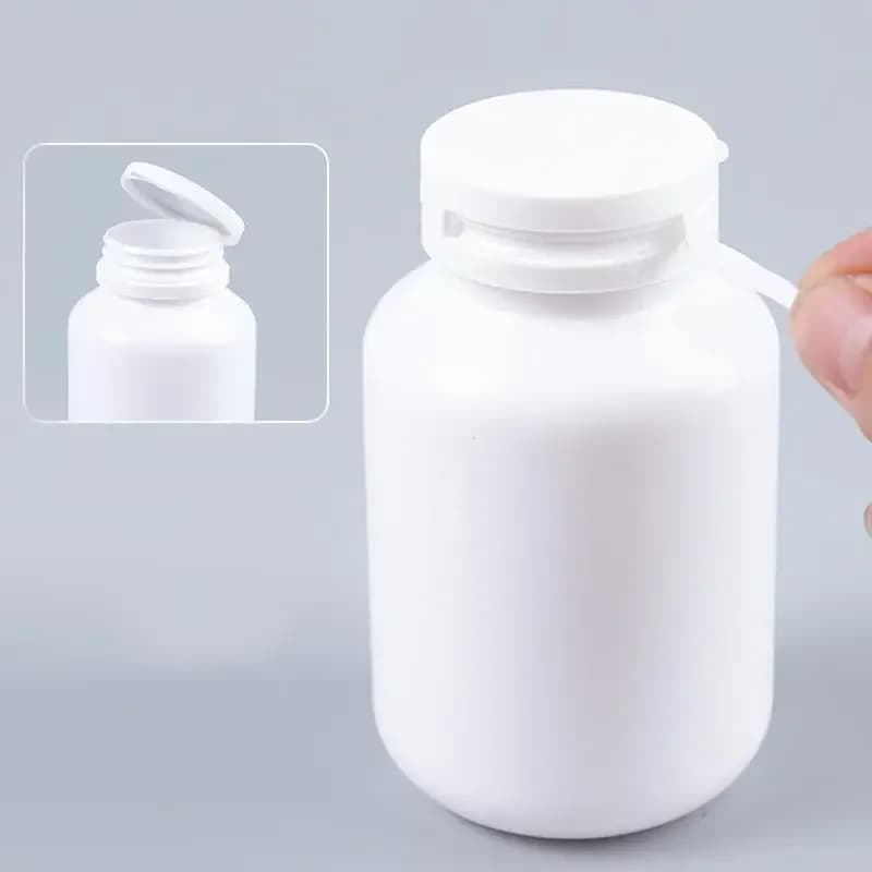 1 pcs 130/150 ml Empty plastic bottle Sanitary supplements Refill bottle for vitamin tablets with tear ring Container for pills