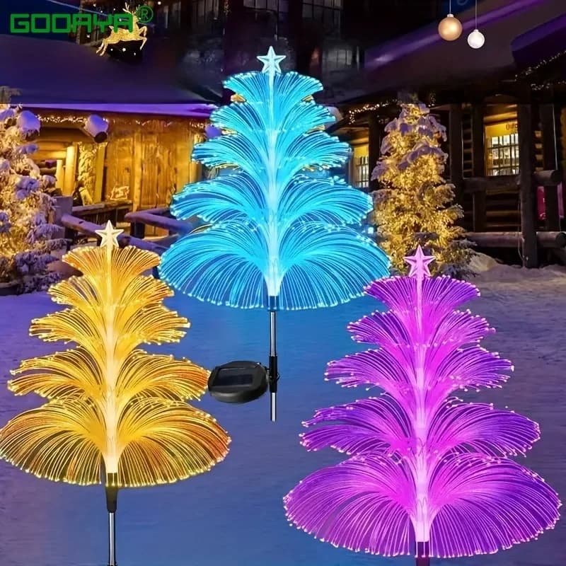 Lucine da giardino solari per esterni a LED 7 colori Luci solari variabili con canna di meduse Luci solari che cambiano colore per esterni