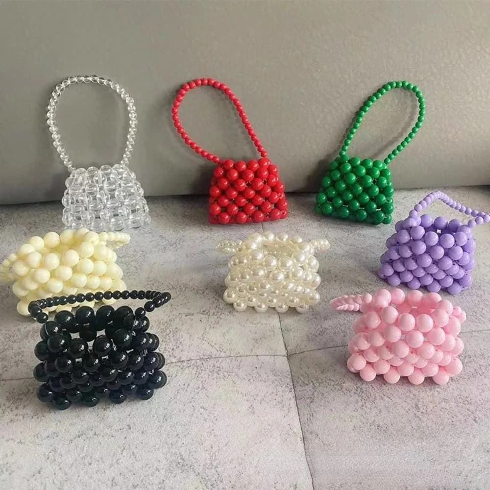 Mini Handbags for Kids Cute Little Girls Pearl Coin Pouch Tote Kawaii Kids Party Wedding Clutch Gift Bag