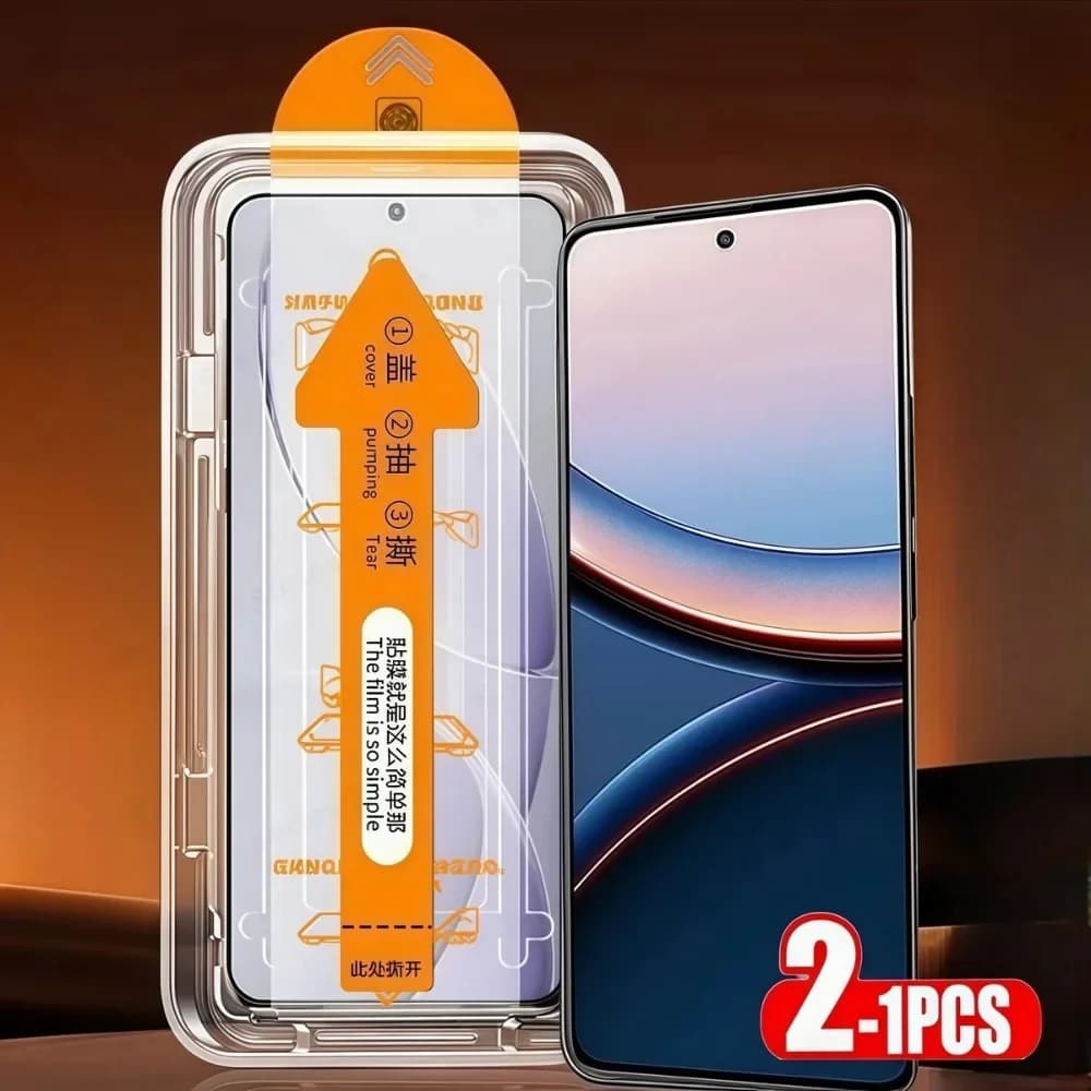1-2 pezzi di vetro temperato per sblocco delle impronte digitali per Xiaomi Poco F7 Ultra Pro X7 X6 Pro protezione schermo curva senza polvere facile da installare