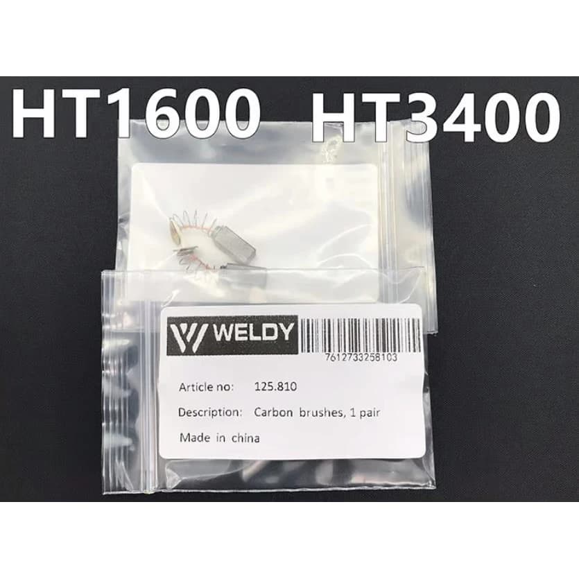 1 paio di spazzole di carbone 125.810 per WELDY Torcia ad aria calda HT1600 per accessori per utensili elettrici per pistola termica