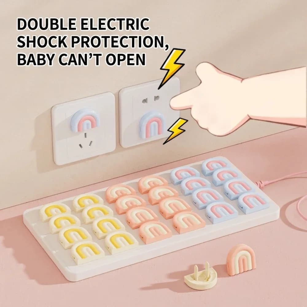 Child Safety Outlet Protector Covers Anti Shock Waterproof Dustproof Plug Caps For Household Power Strip Sockets