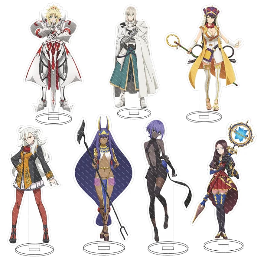 16CM Anime Figure Stand Fate/Grand Order Bedivere Fujimaru Ritsuka‌ Mash Kyrielight Mordred Cos Acrylic Ornaments Gifts