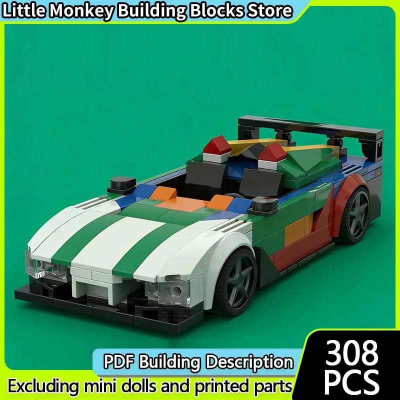 Speed Racing Car Model MOC Building Bricks Cielo Top Tier Sports Car Modular Technology Children Holiday Gifts Assemble Toy Suit
