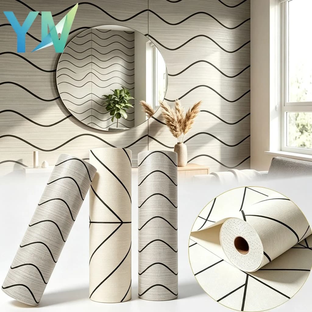 3D Embossed Groove Wallpaper Self Adhesive XPE Foam Wall Panel for Living Room TV Background Bedroom Home Decor