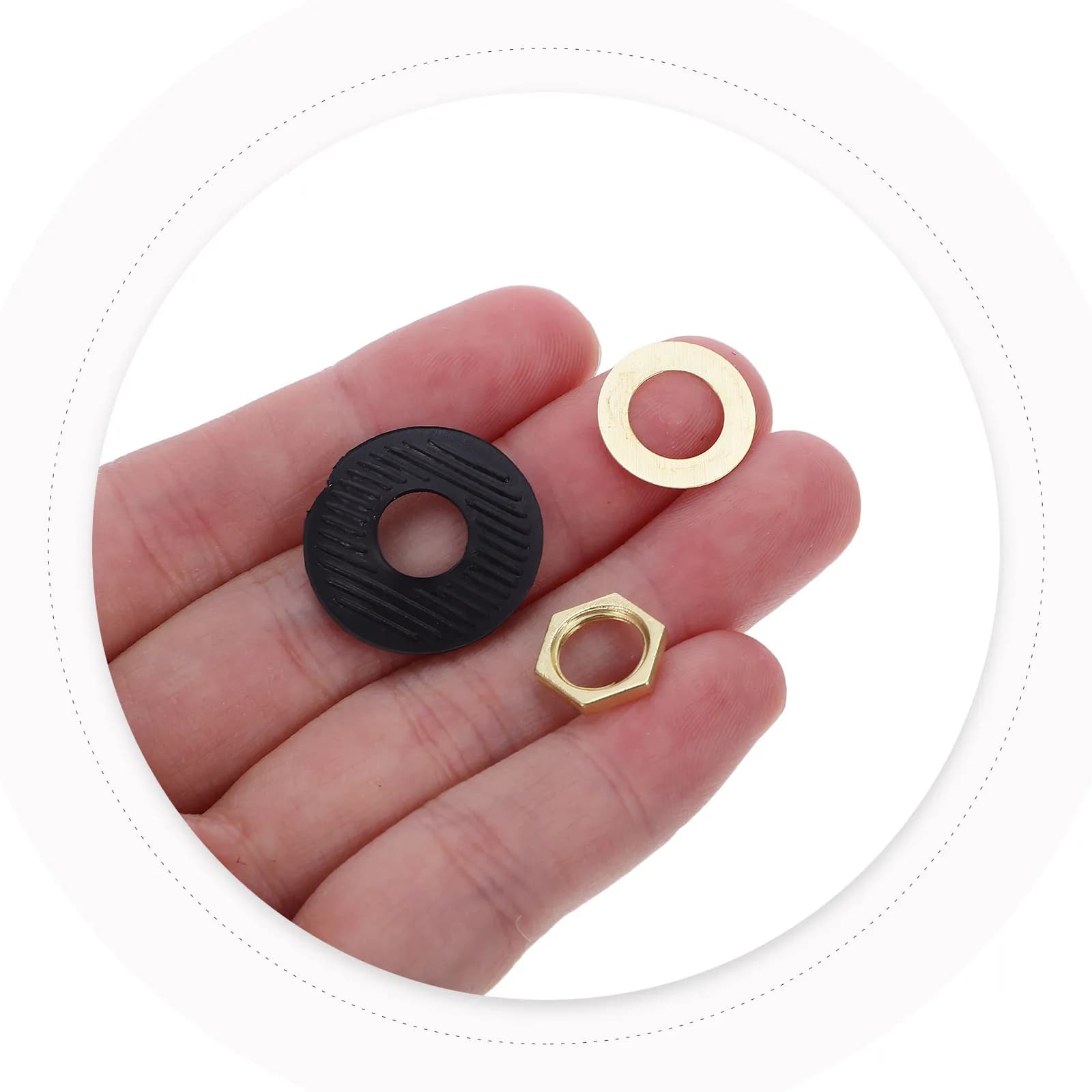 30 Set Kit di Ricambi per Orologi, Movimento al Quarzo, Rondelle, Dadi, Guarnizioni, Accessori per Meccanismi di Orologi da Parete Fai da Te