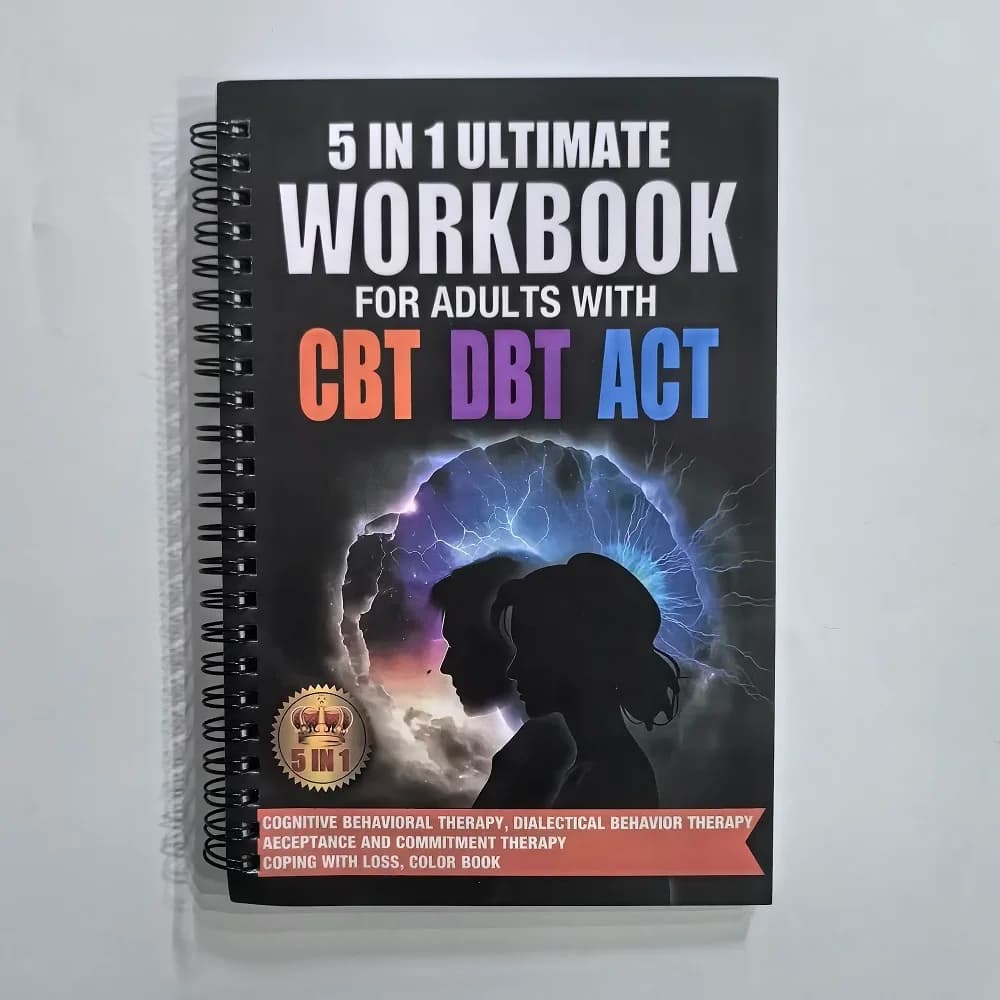 5 In 1 Ultimate Workbook For Adults With CBT DBT ACT Includes Coloring Notebook