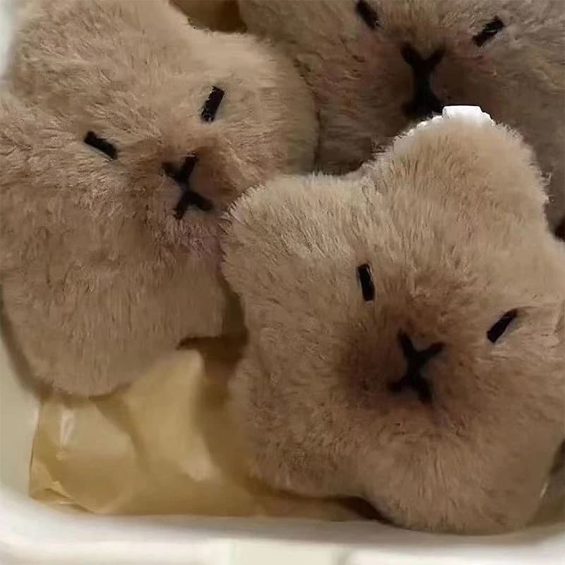 Nuovo Peluche Capibara con Suono, Giocattolo a Forma di Stella, Portachiavi Cartoon, Ciondolo Morbido Imbottito, Decorazione per Zaino, Borsa, Auto, Regalo per Bambini