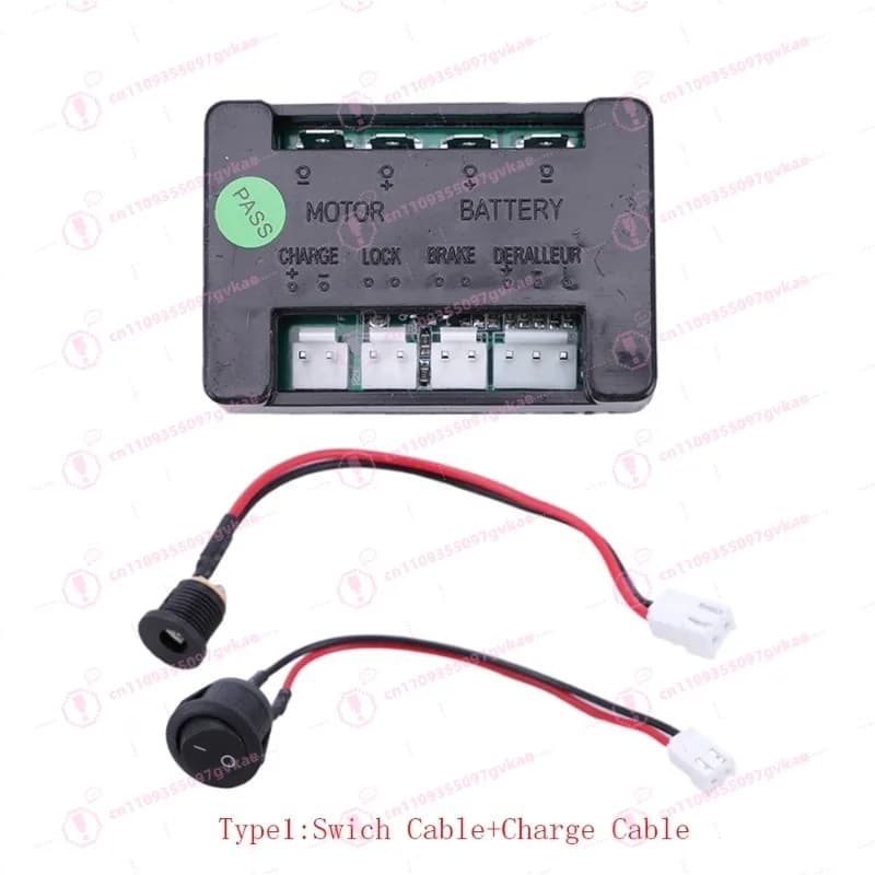 Controller per Monopattino Elettrico DC 24V 120W, Componente per E-Scooter con Cavo di Ricarica e Cavo LED/Interruttore