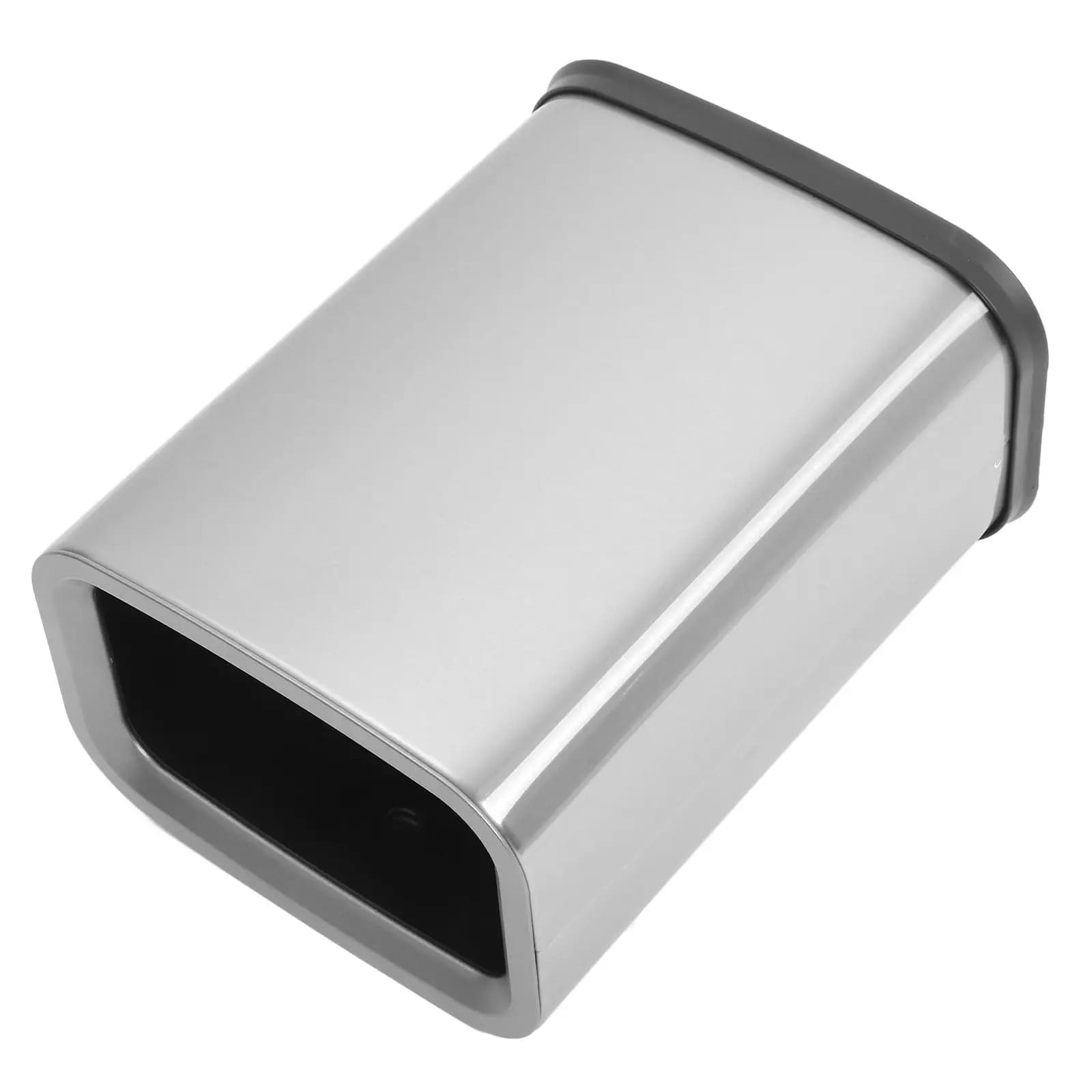 Cestino per Rifiuti in Acciaio Inossidabile a Doppio Scomparto con Design a Coperchio Aperto, 8L, per Cucina, Soggiorno, Bagno, Contenitore Moderno per Spazzatura