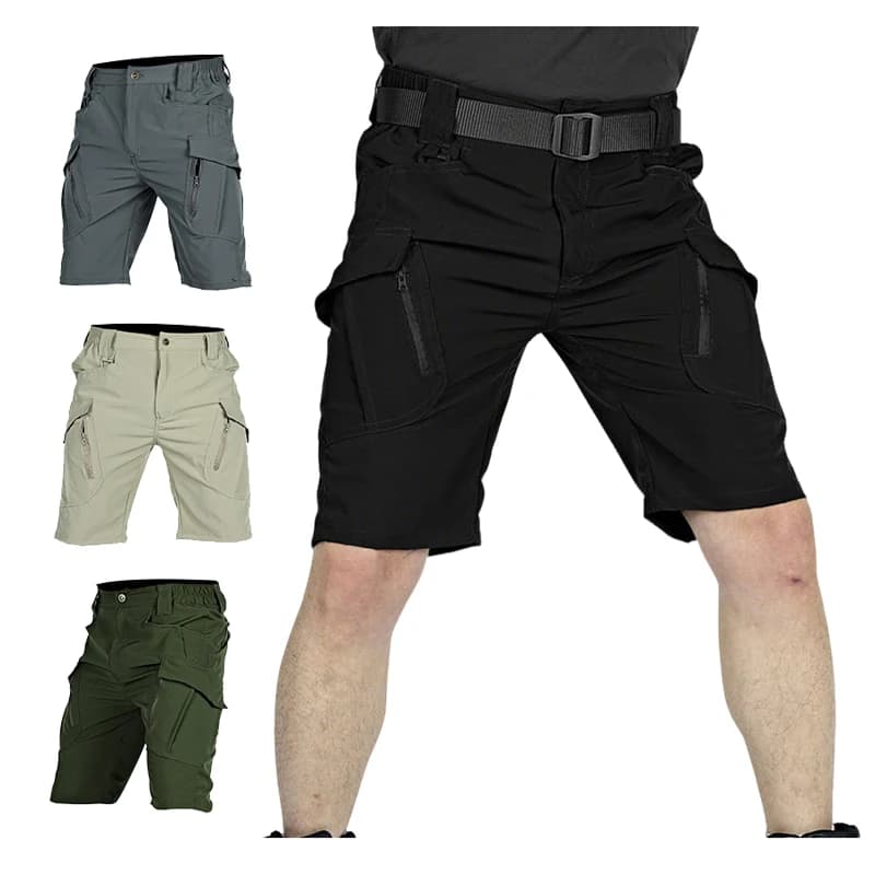 Tactical Work Shorts for Men Golf Outdoor Casual Military Combat Hiking Cargo Shorts with Multi-Pocket (No Belt)