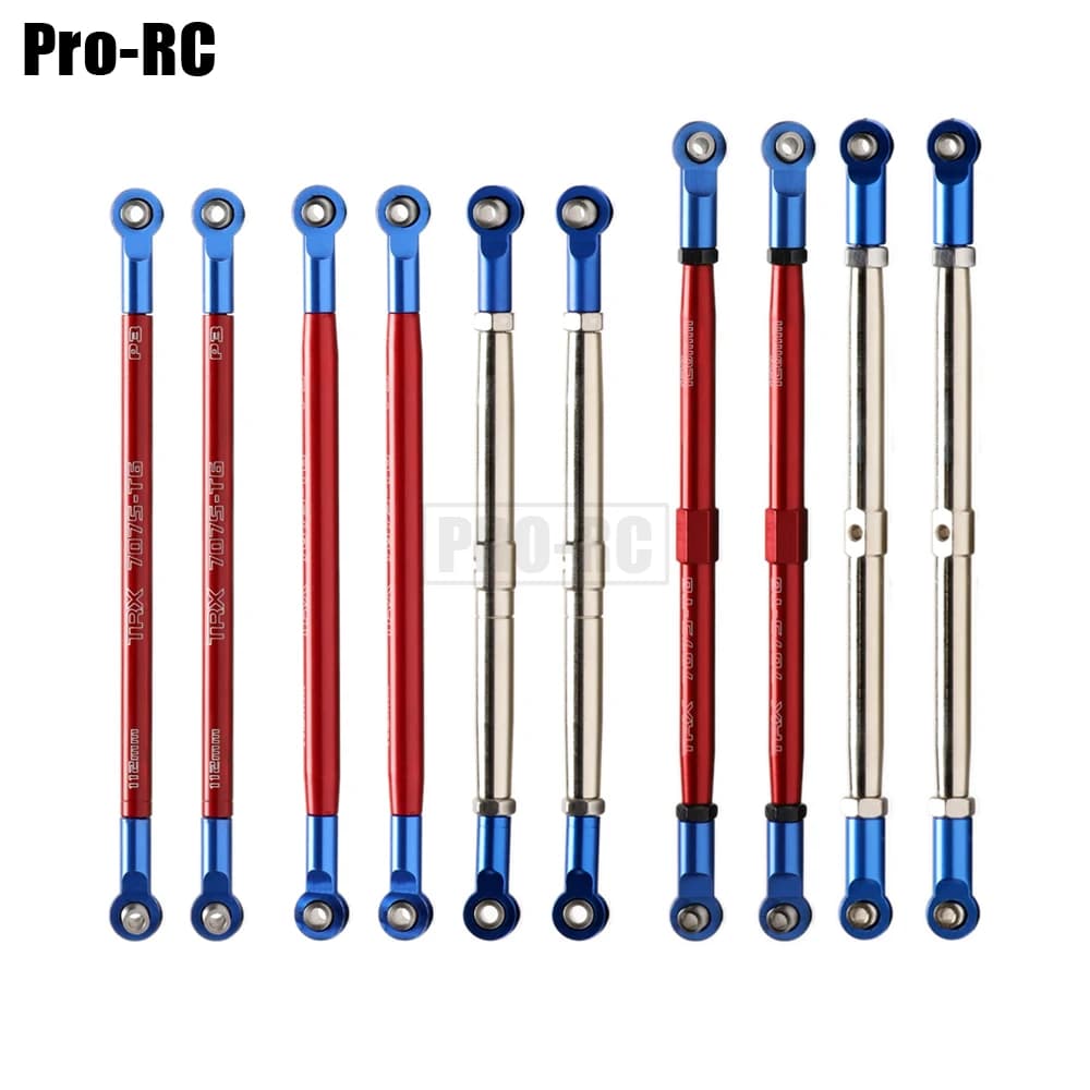 Asta di spinta regolabile in lega/acciaio da 2 o 8 pezzi/collegamenti per dita dei piedi # 8618 per Auto RC 1/10 TRAXXAS REVO 53097 Summit 56076 REVO 2.0 86086
