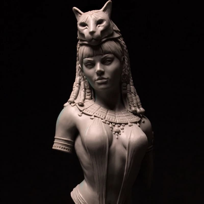 Kit modello in resina in scala 1/10, busto di Cleopatra, non assemblato e non verniciato, stampa 3D, giocattolo fai da te 098