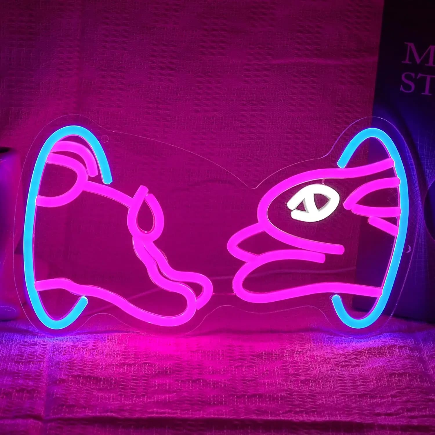 Insegna LED Neon USB Dimmerabile a Forma di Coniglio Trendy per Decorazione Murale, Ideale per Camera da Letto, Dormitorio, Feste, Bar, Club, Casa, Arredamento Estetico, Regalo di Compleanno