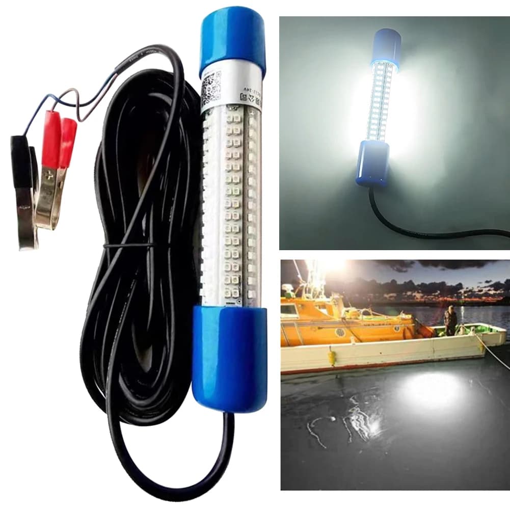 Underwater Fishing Light 50W Esca Lamp for Fish bait 12-24V Waterproof Submersible Boat Lamp for Shrimp Krill