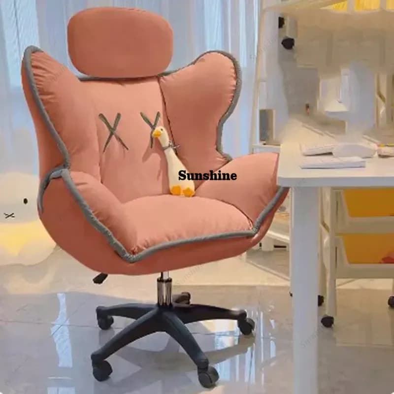 Sedia da Ufficio Portatile per Computer, Design da Gaming, Sedia da Scrivania per Camera da Letto, Moderna e Carina, Mobili YY